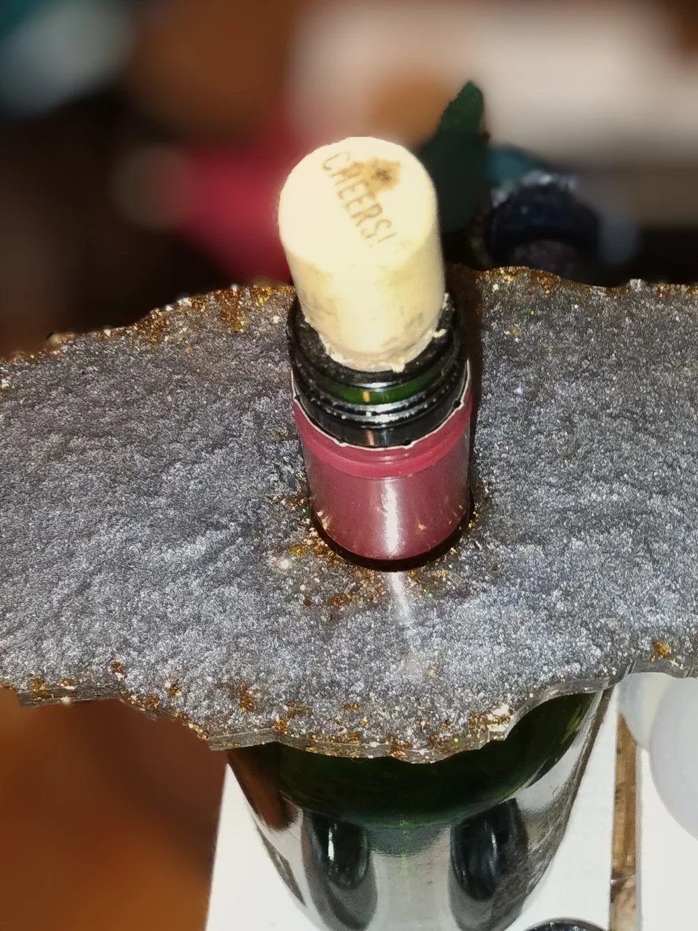 Handcrafted Geode Resin Wine Glass Holder